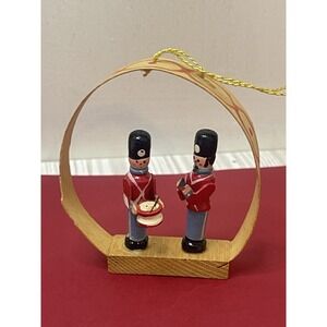 Erzgebirge Christmas Ornament Wood Soldiers Musicians German Handmade Painted